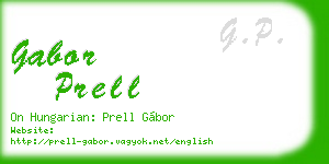 gabor prell business card