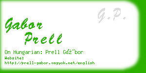 gabor prell business card